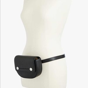 J.Crew Brand New Black Pebbled leather Belt Bag